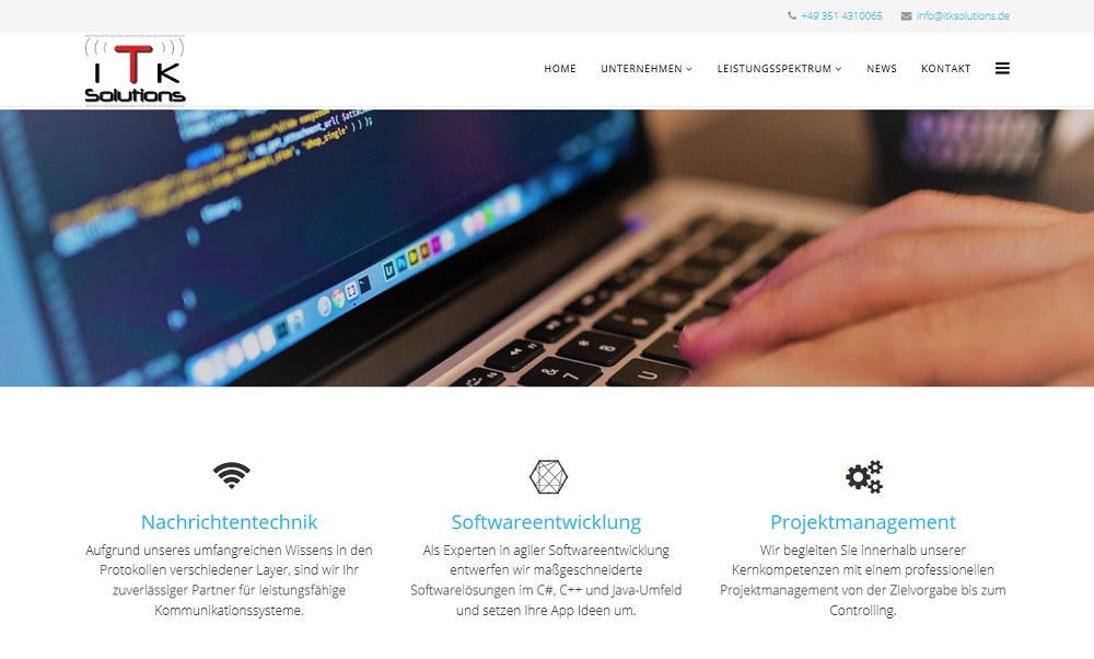 Relaunch unserer Internetseite ITK Solutions GmbH